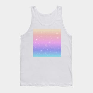 Pastel Ombre Unicorn Gradient Sparkle Pattern Tank Top